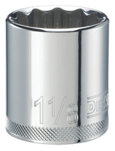 DeWALT DWMT86473OSP Hand Socket, 1-1/8 in Socket, 1/2 in Drive, 12-Point, Vanadium Steel, Polished Chrome
